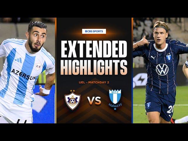 Qarabağ FK vs. Malmö: Extended Highlights | UEL League Phase MD 1 | CBS Sports Golazo