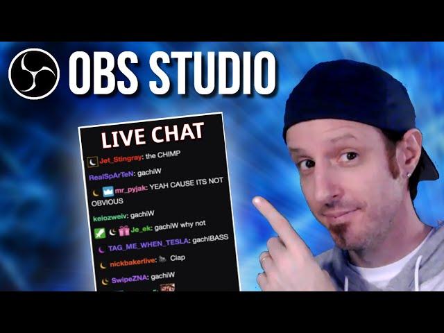 Adding Live Chat Overlay To Your Stream - OBS Studio (2023)