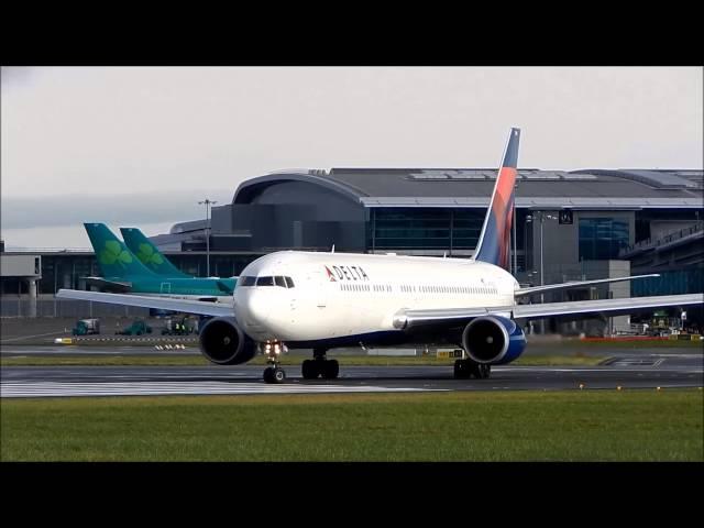 Delta Boeing 767-300 N176DZ Take-Off from Dublin Airport!! (HD)