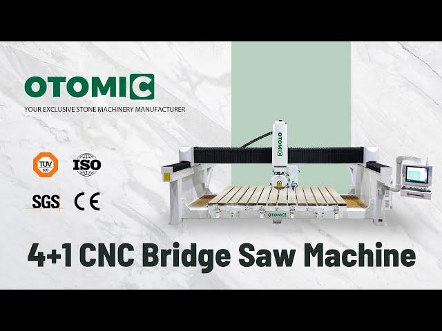 Economical 4+1 CNC Bridge Saw 4 Axis Bridge Cutting Machine for Carving Granite & Marble