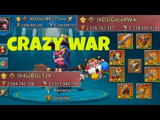 Lords Mobile - KD1 & K4G CRAZY WAR AGAINST 62M TROOPS. OCRBR, COCOXWIKI, & B1G T3X