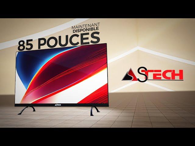 Encore plus GRAND ! Nouvelle dimensions 85 Pouces Android Tv Astech 4K