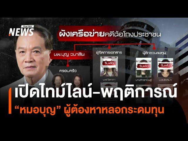 เปิดไทม์ไลน์-พฤติการณ์ "หมอบุญ" ผู้ต้องหาหลอกระดมทุน | Thai PBS News