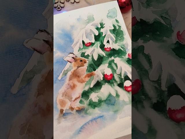 #акварель #какрисоватьакварелью #открыткаручнойработы