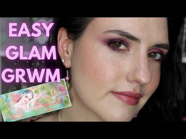 Girls Night GRWM | Smokey Purple Tutorial with Makeup Just For Fun + Oden's Eye FLORA STORY Palette