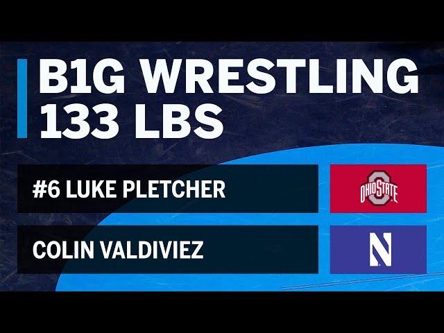 133 LBS: #6 Luke Pletcher (Ohio St.) vs. Colin Valdiviez (Northwestern) | Big Ten Wrestling