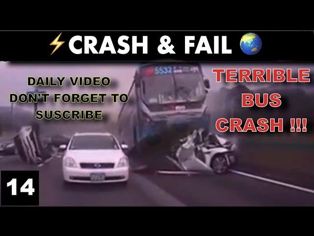 TERRIBLE BUS CRASH 2021- ROADRAGE BUS CRASH -  DASCHCAM - #CRASHBUS - HD VIRAL 2021