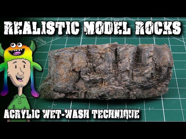 Modelling Realistic Rocks - Acrylic Wet-Wash Technique