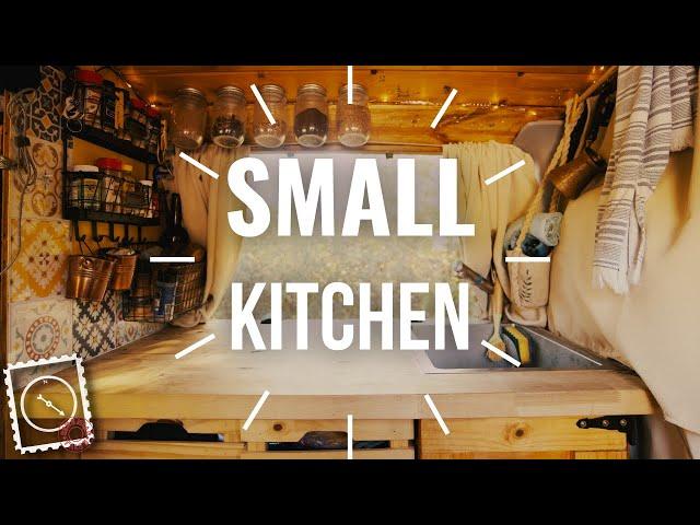 Functional KITCHEN in a SMALL van // VAN LIFE