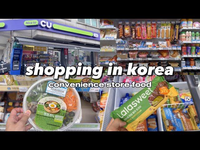 shopping in korea vlog  convenience store food challenge  eating bento boxes for a week