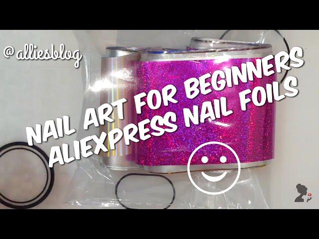 Nail art for Beginners | Nail art foils from Aliexpress