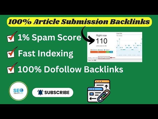 100% Article Submission Backlinks | Dofollow Article Backlinks 2024 @Seosmartkey
