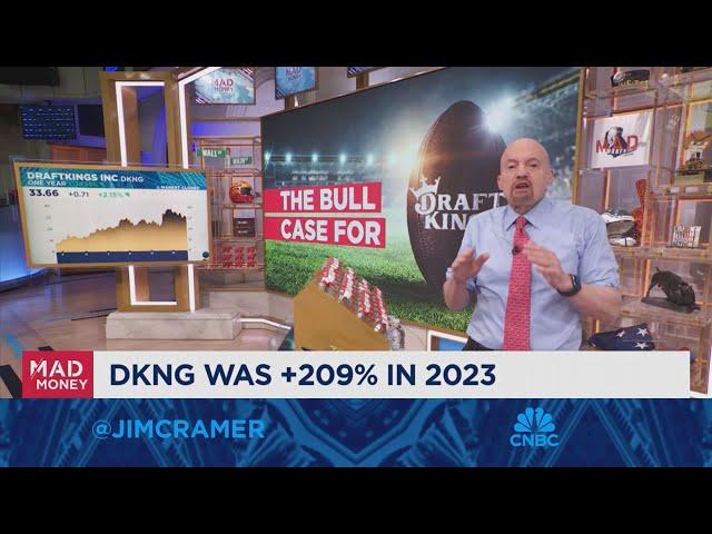 Jim Cramer looks at the bull case for DraftKings as the NFL playoffs heat up