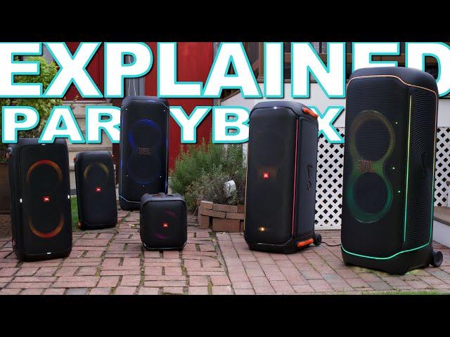 JBL Partybox Lineup Explained Late 2023 - Ultimate Vs 710 Vs 310 Vs 110 Vs Encore