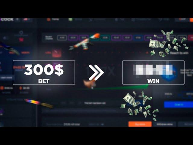 I PUT 300$ ON CRASH AND I WON HUGE!! (CSGOCOCK)