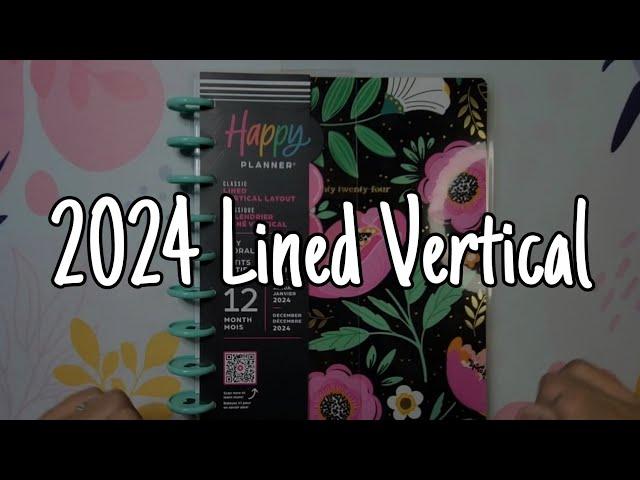 Tiny Florals | Lined Vertical Layout | Happy Planner 2024 Fall Release | Flipthrough