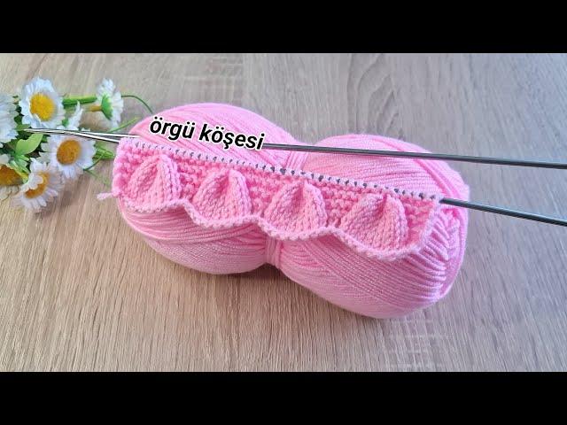 İki şiş kolay örgü yelek model anlatımı ️Eays knitting crochet patterns