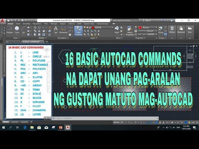 AUTOCAD BASIC COMMANDS