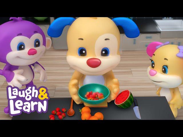 Fruit Salad Song | Toddler Cartoons | Kids Songs | Learning Show | Nursery Rhymes | Laugh & Learn