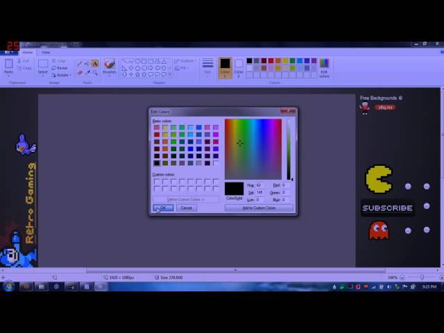 Windows 7 | How to Customize A Youtube Channel Template FREE