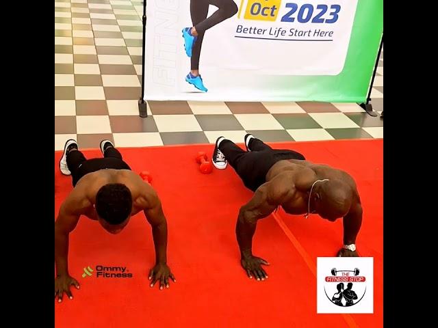 OMMY FITNESS VS OBADIA (MR TANZANIA) at MLIMANI CITY - Fitness DAY with Fitness Stop