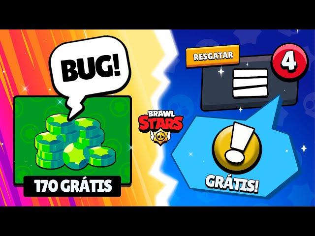 BUG DE 170 GEMAS GRÁTIS e A NOTIFICAÇÃO FAVORITA DO JOGADOR DE BRAWL STARS!