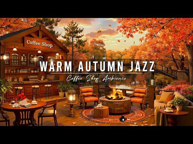 Warm Morning Jazz Music at Fall Coffee Shop Ambience  Relaxing Jazz Instrumental Music for Studying