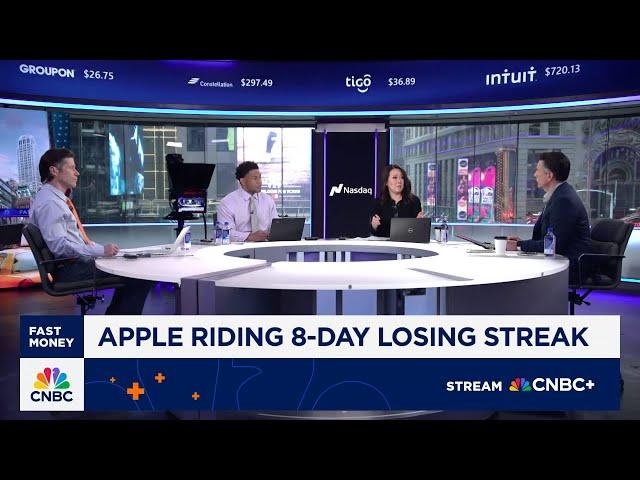 'Fast Money' traders talk Apple's eight-day losing streak