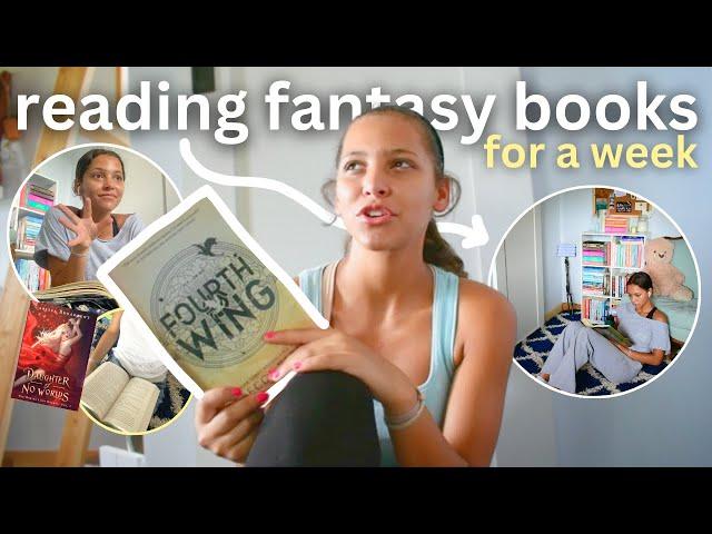 i read only fantasy books for a week!  *spoiler free reading vlog*
