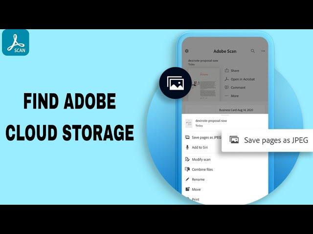 How To Find Adobe Cloud Storage On Adobe Scan App