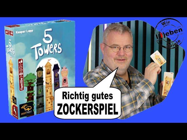 5 Towers - das raffinierte Kartenspiel um Timing und Mut