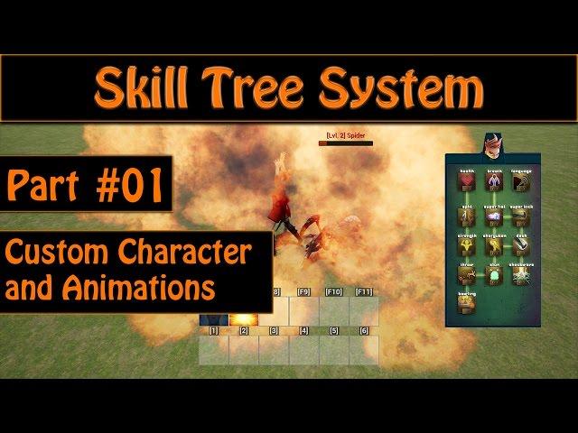 [Eng] Ability/Skill Tree System: Setting up a Custom Character and Animations #01