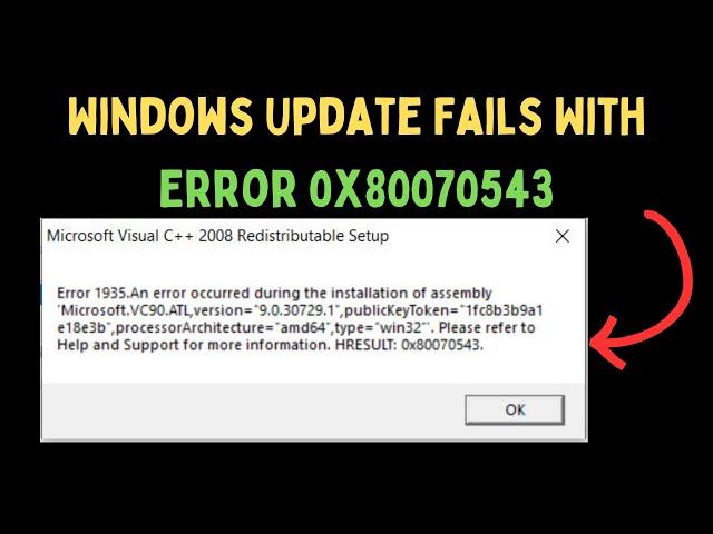 How to Fix Windows Update Error 0x80070543 on Windows 11