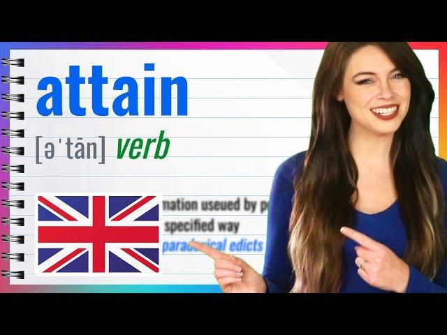 ATTAIN (C1 Advanced) Learn English Vocabulary