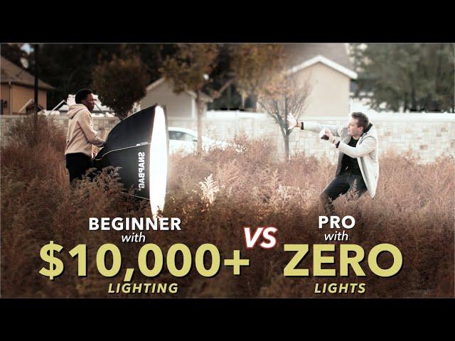 Beginner with $10,000+ LIGHTS vs PRO with ZERO Lights