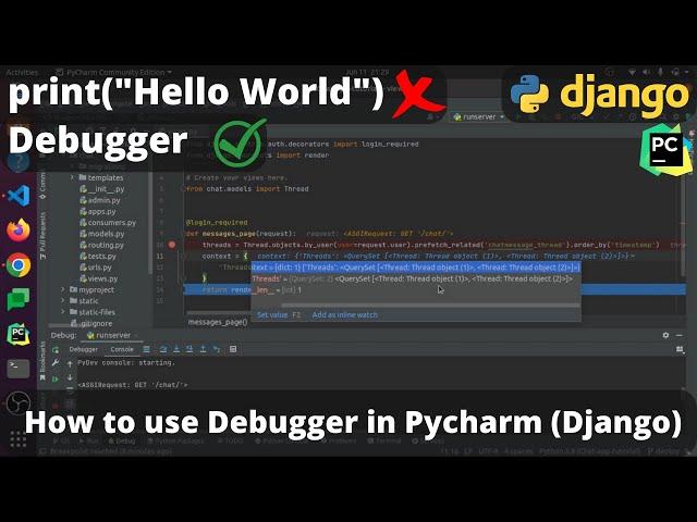 How to use Debugger with Django in Pycharm || The Codrammers