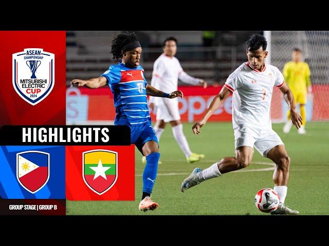  PHILIPPINES 1-1 MYANMAR  | #MITSUBISHIELECTRICCUP 2024 GROUP B