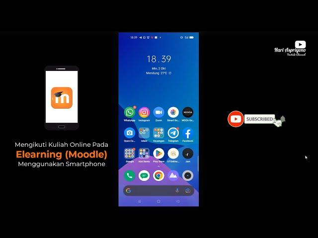 Cara Mengikuti Kuliah Online di Elearning LMS Berbasis Moodle Menggunakan Smartphone Android