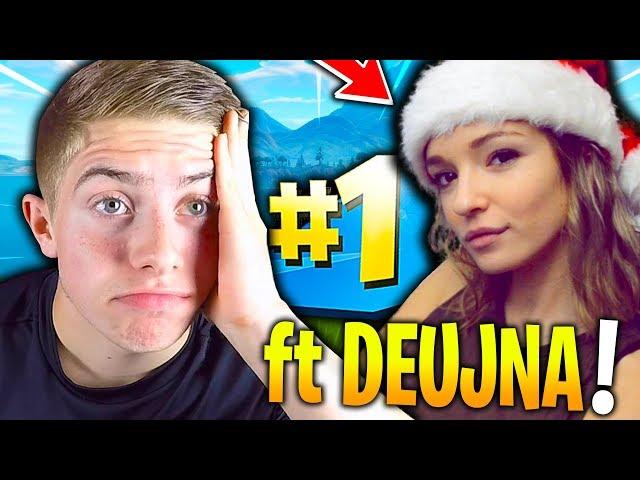 JE CARRY DEUJNA COMME UN FOU SUR CE TOP 1 FORTNITE BATTLE ROYALE !!!