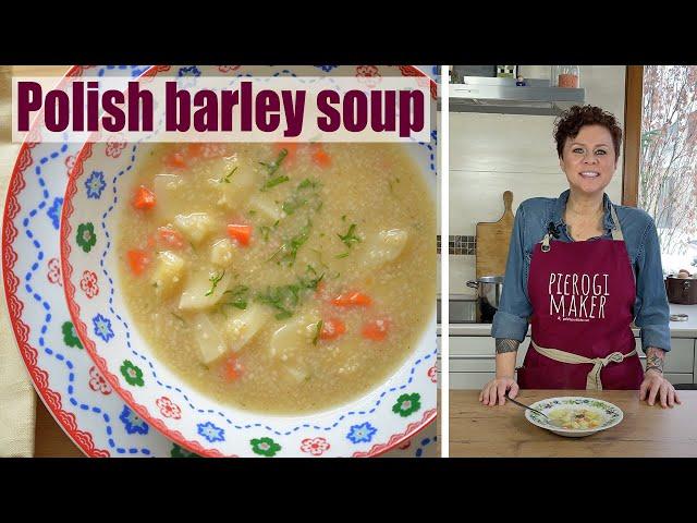 Simple Barley Soup KRUPNIK - cooking Polish food.