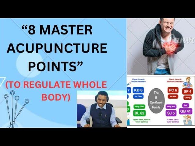 "8 MASTER ACUPUNCTURE POINT'S"(TO REGULATE WHOLE BODY)