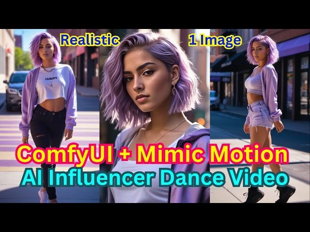 Stable Diffusion ComfyUI Create AI Influencer Dance Video With Mimic Motion (2024 Guide)