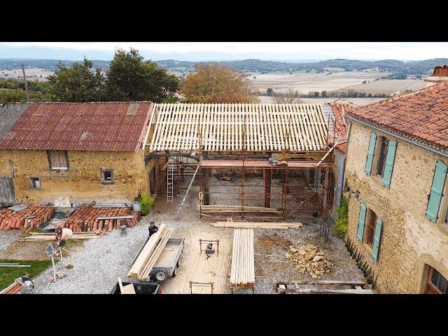 Father & Son RESTORE 300-year-old Barn.. [80 Day Timelapse]