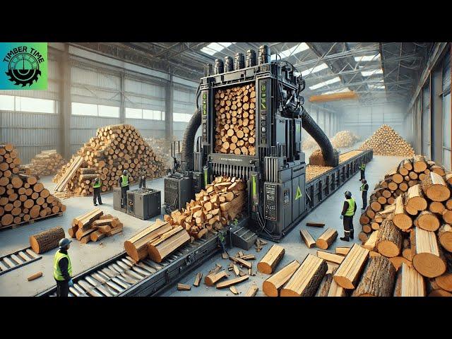 Fastest Firewood Processing Machine | World's Fastest Modern Wood Cutting Chainsaw Technology #1