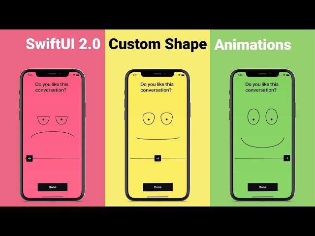 SwiftUI 2.0 Custom Shapes Animation - Animated Ratings View - SwiftUI Tutorials