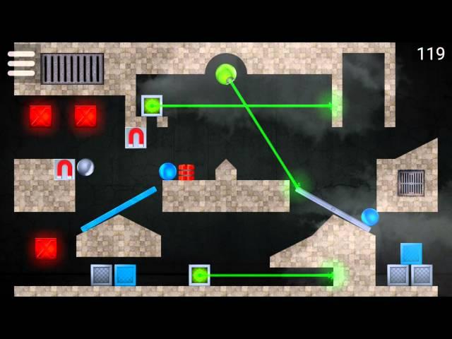 Laserbreak 2 - Level 119 (Collecting all Coins) playthrough / walkthrough / solution