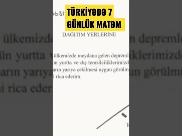 Türkiyədə 7 Günlük Matəm #xəbərlər #sonxeberler #yenixeber