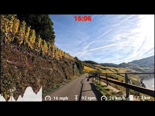 Ultimate Indoor Cycling Workout Autumn Mosel River Germany 4K Video