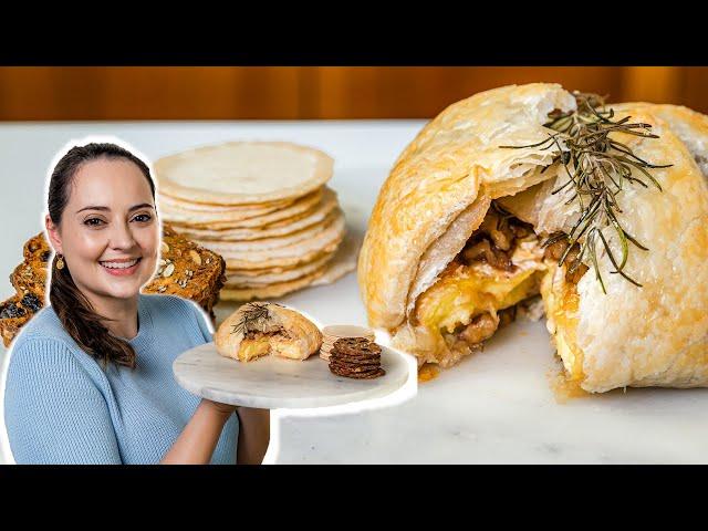 BAKED BRIE in Puff Pastry with Apricot Jam and Walnuts // Le Bon Baker