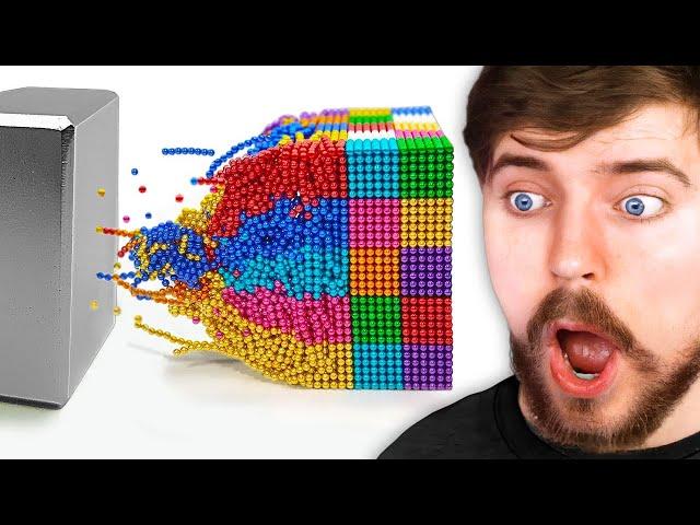 100,000 Magnetic Balls In Slow Motion!